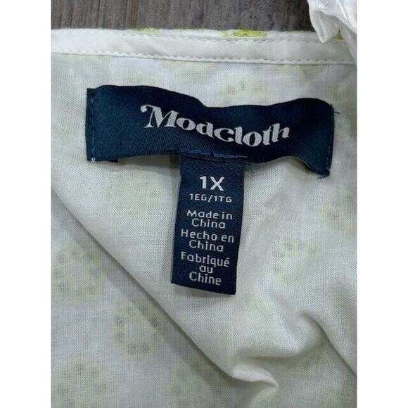 NWT Modcloth Womens Darling for the Prairie Peplum Tank Top Green White Size 1X - Picture 4 of 8